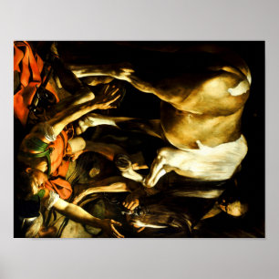 Caravaggio omvandlingen på långt till Damascus Poster