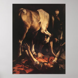 Caravaggio omvandlingen till Damascus Poster