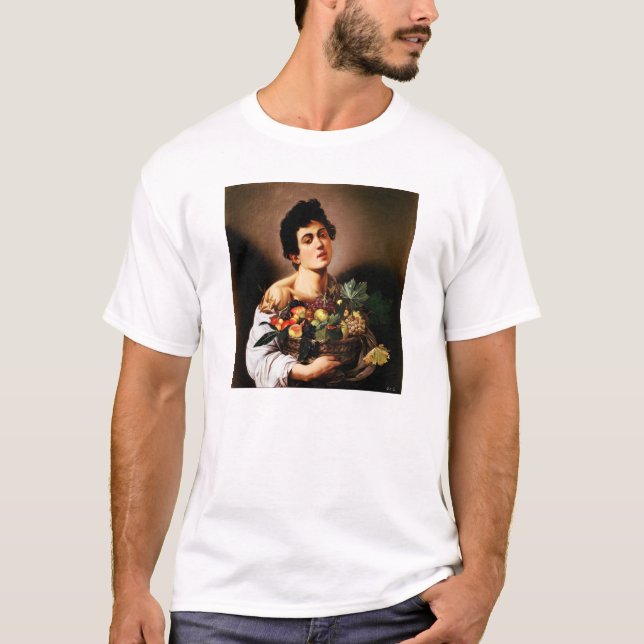 Caravaggio pojke med en basket av fruktT-tröja T-shirt (Framsida)