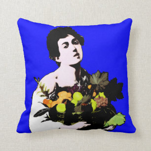 Caravaggio Pojke med Fruit Basket - Pop Art Stil Kudde