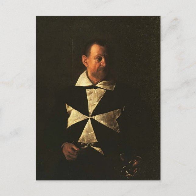 Caravaggio-Porträtt i Fra Antionio Martelli Vykort (Framsida)