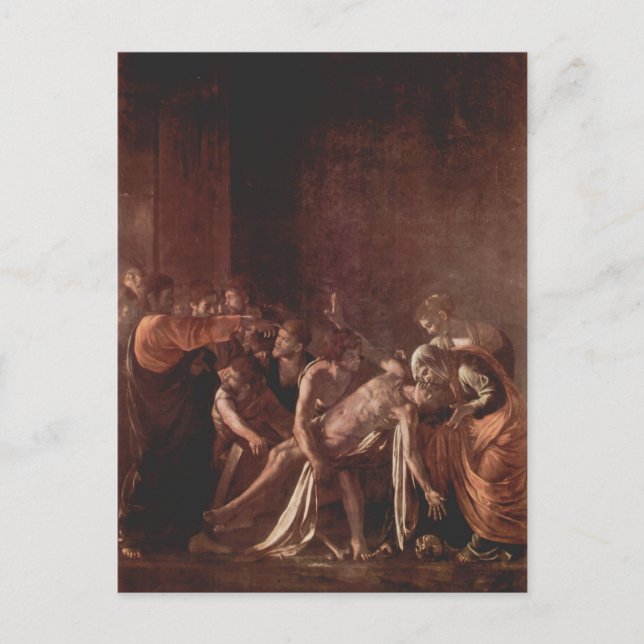 Caravaggio- Resurrection of Lazarus Vykort (Framsida)