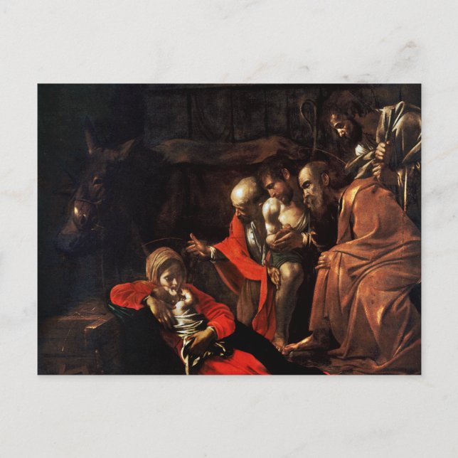Caravaggio:s anpassning av Shepherdsen (1609) Vykort (Framsida)