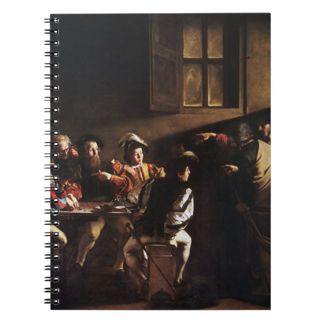 Caravaggio:s anrop till Saint Matthew Anteckningsbok (Framsidan)