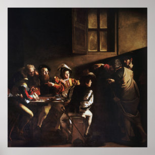 Caravaggio:s anrop till Saint Matthew Poster