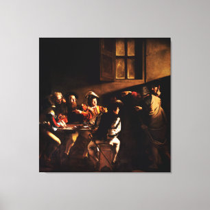 Caravaggio:s anrop till St Matthew (1600) Canvastryck