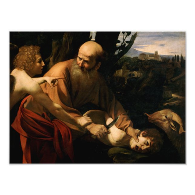 Caravaggio - Sacrifice of Isaac Fototryck (Framsidan)
