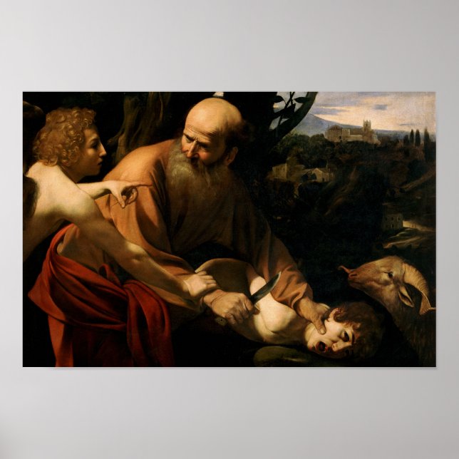 Caravaggio - Sacrifice of Isaac Poster (Framsidan)