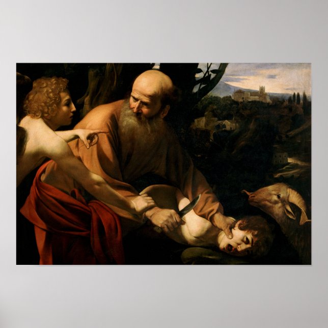 Caravaggio - Sacrifice of Isaac Poster (Framsidan)