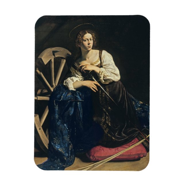 Caravaggio - Saint Catherine av Alexandria Magnet (Vertikal)