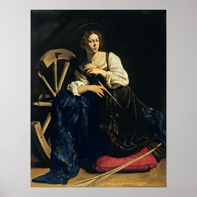 Caravaggio - Saint Catherine av Alexandria Poster (Framsidan)