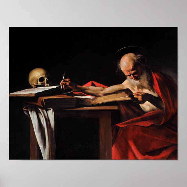 Caravaggio - Saint Jerome Writing Poster (Framsidan)