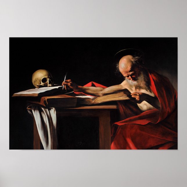Caravaggio - Saint Jerome Writing Poster (Framsidan)