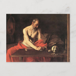Caravaggio-Saint Jerome Writing Vykort