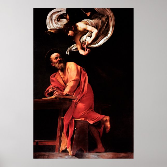Caravaggio: Saint Matthew inspiration Poster (Framsidan)