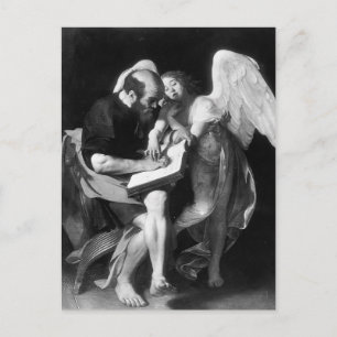 Caravaggio-Saint Matthew och Angel Vykort