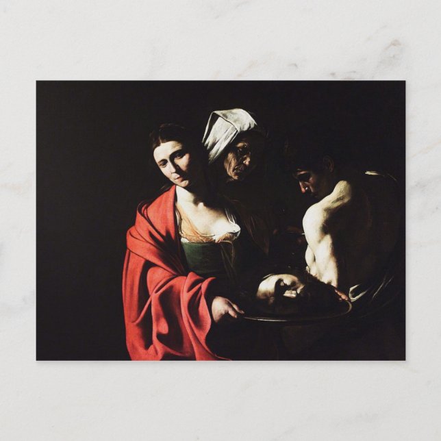 Caravaggio - Salome - Classic Baroque Artwork Vykort (Framsida)