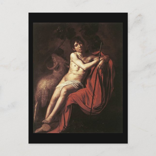 Caravaggio St John The Baptist Vykort (Framsida)