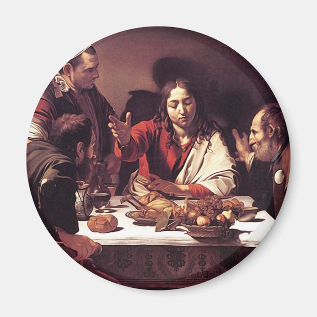 Caravaggio - Supper på Emmaus Magnet (Framsidan)