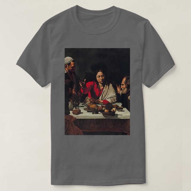 Caravaggio Supper på Emmaus T Shirt (Design framsida)