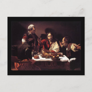 Caravaggio Supper vid Emmaus Vykort