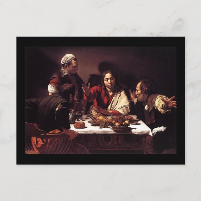 Caravaggio Supper vid Emmaus Vykort (Framsida)