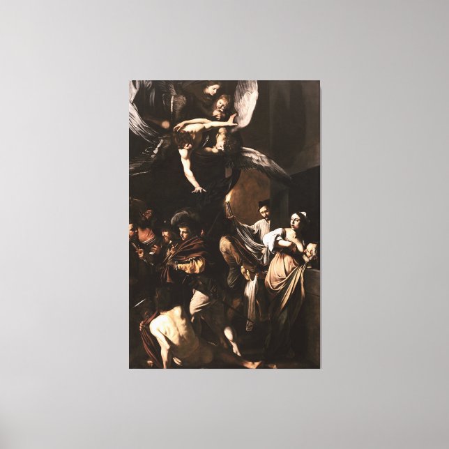 Caravaggio - The Seven Acts of Mercy (1607) Canvastryck (Framsida)