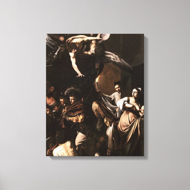 Caravaggio - The Seven Acts of Mercy (1607) Canvastryck (Framsida)