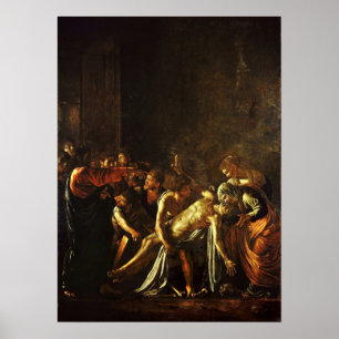 Caravaggio - Uppfödning av Lazarus 1609 Poster