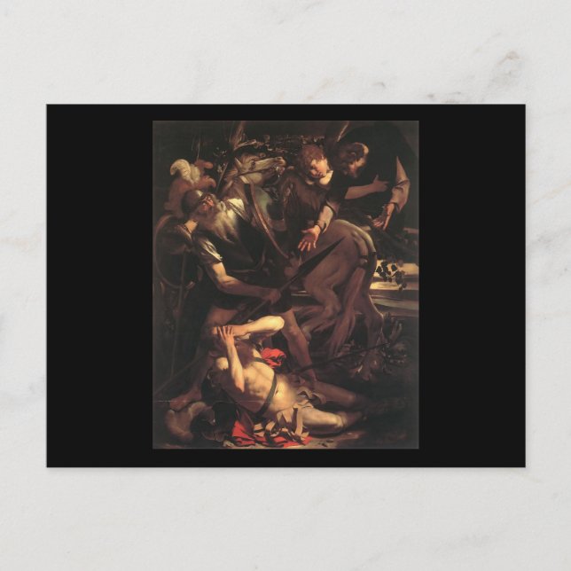 Caravaggio vid ombyggnaden av St Paul Vykort (Framsida)