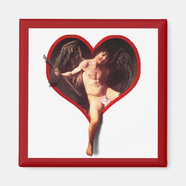 Caravaggio's Cupid (lägg till texten) Magnet (Framsidan)