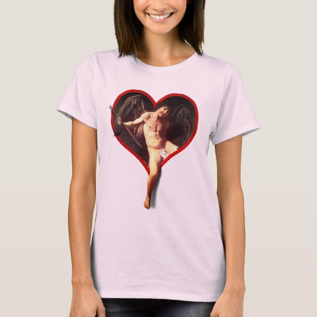 Caravaggio's Cupid Valentine Day T Shirt (Framsida)