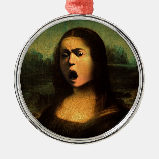 Caravaggio's Mona Lisa Julgransprydnad Metall (Framsidan)