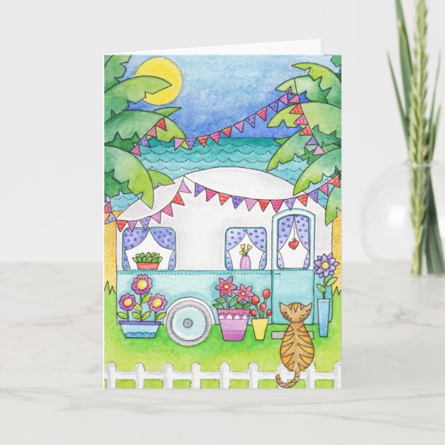 Caravan Art Greeting Card Kort (Framsida)