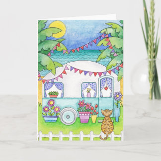 Caravan Art Greeting Card Kort