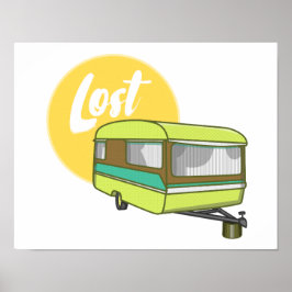 Caravan Borttappad Rerto 60 Stil Poster
