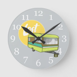 Caravan Borttappad Summer Helgdag Rund Klocka