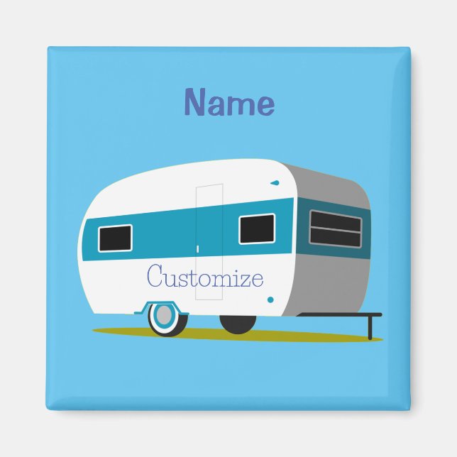 Caravan Camper RV Thunder_Cove Magnet (Framsidan)