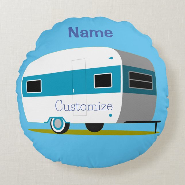 Caravan Camper RV Thunder_Cove Rund Kudde (Framsidan)