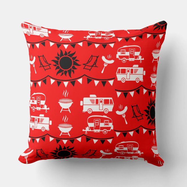 Caravan Camping Decor Kudde (Framsida)