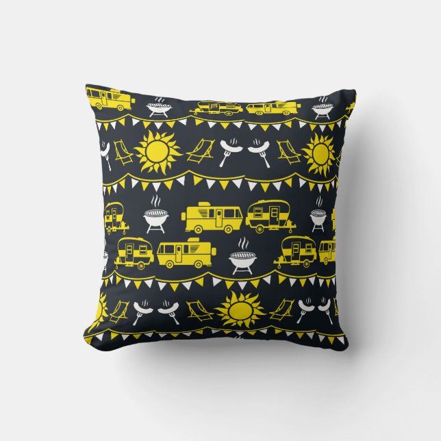 Caravan Camping Decor Kudde (Framsida)