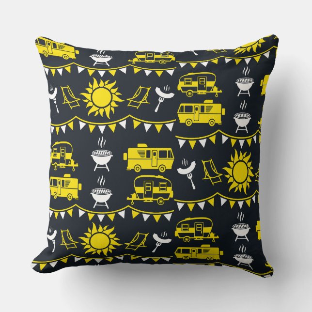 Caravan Camping Decor Kudde (Framsida)
