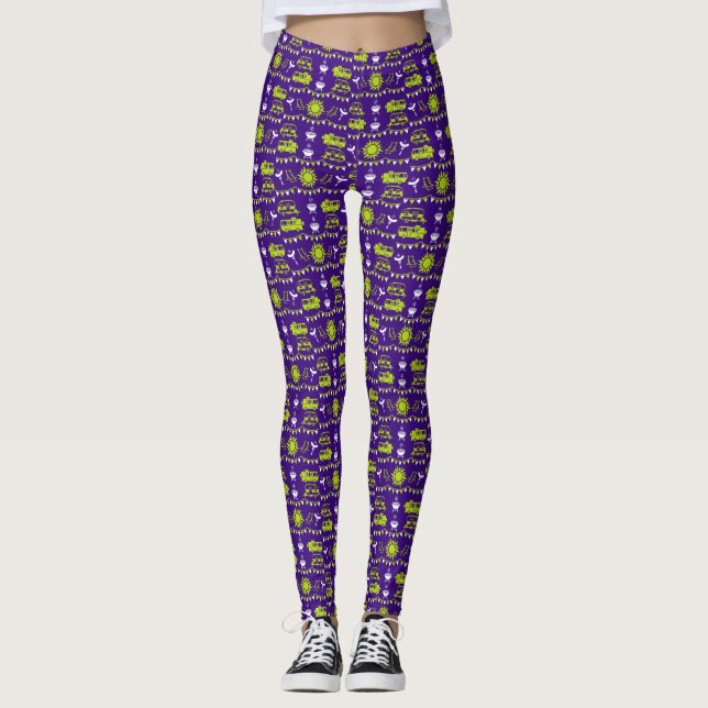 Caravan Camping Decor Leggings (Framsida)