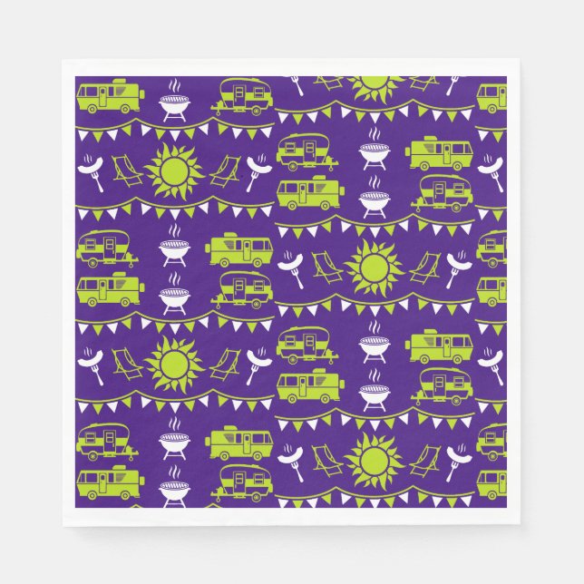 Caravan Camping Decor Pappersservett (Framsidan)