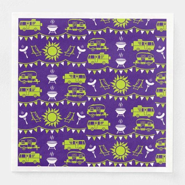 Caravan Camping Decor Pappersservett (Framsida)