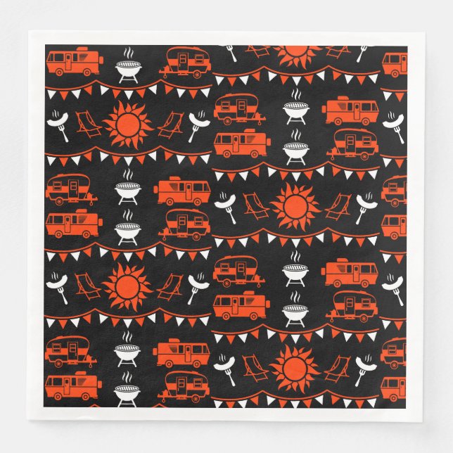 Caravan Camping Decor Pappersservett (Framsida)