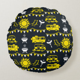 Caravan Camping Decor Rund Kudde