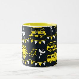 Caravan Camping Decor Två-Tonad Mugg