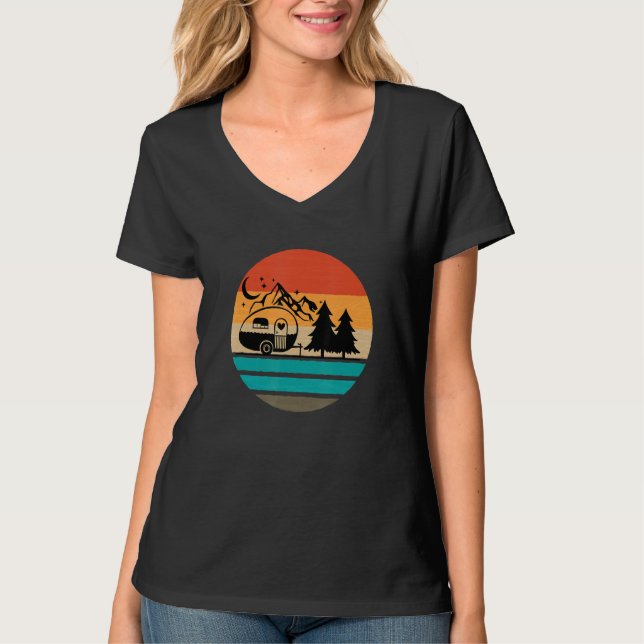 Caravan Camping Funny Camping 2 T Shirt (Framsida)