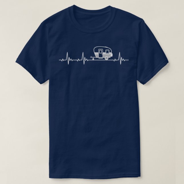 Caravan Camping Heartslag for nature älskare (2) T Shirt (Design framsida)